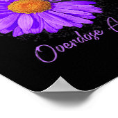 Poster Papillon de marguerite violet sensibilisation à la (Coin)