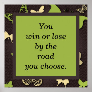 Poster Papillon de motivation Gagnant et Perdant