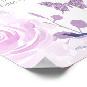 Poster Papillon de Parties scintillant violet Anniversair (Coin)