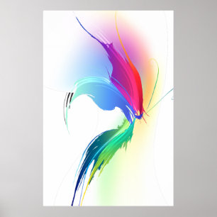 Poster Papillon de peinture Abstrait