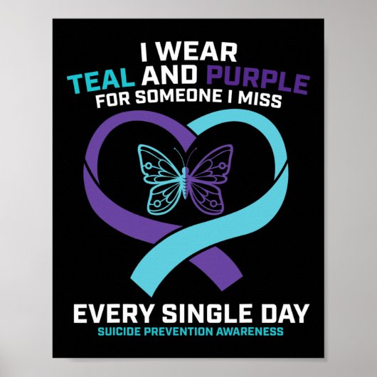 Poster Papillon de prévention du suicide en mémoire affec (Devant)