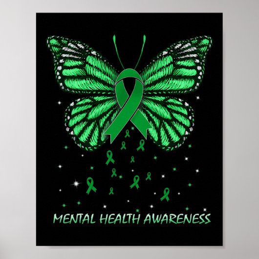 Poster Papillon de sensibilisation à la santé mentale (Devant)
