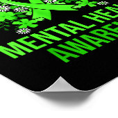 Poster Papillon de sensibilisation à la santé mentale Rub (Coin)