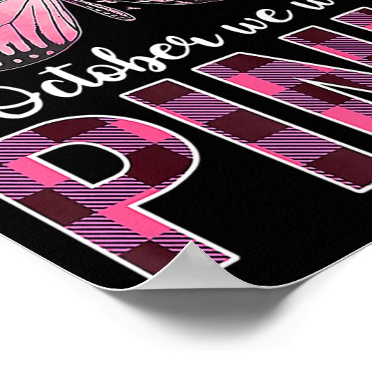 Poster Papillon de sensibilisation au cancer du sein - En (Coin)