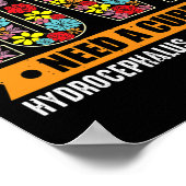 Poster Papillon de sensibilisation et fleurs d'espoir (Coin)