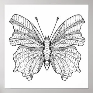 Poster Papillon de style 6