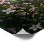 Poster Papillon de Vitrail en Fleur (Coin)