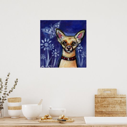 Poster papillon des yeux du Chihuahua (Cuisine)