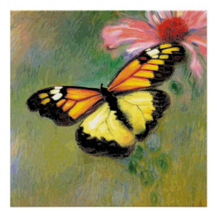 Poster Papillon d'été du printemps -