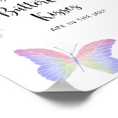 Poster Papillon devine combien de bisous de papillon (Coin)