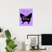 Poster Papillon Diva (Bureau à domicile)