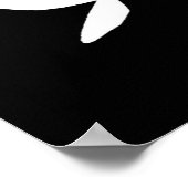 Poster Papillon Diva En Blanc (Coin)