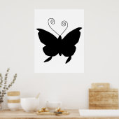 Poster Papillon Diva en noir (Cuisine)