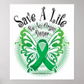 Poster Papillon donneur d'organe 3 (Devant)