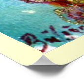 POSTER PAPILLON D'OR EN BLEU (Coin)