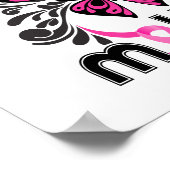 Poster Papillon du cancer du sein 7 (Coin)