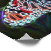 Poster Papillon électrique Abstrait Nature Art (Coin)