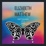 Poster Papillon élégant et design de coucher de soleil co<br><div class="desc">Papillon élégant et coucher de soleil coloré Conçu par MD Edward Eksi</div>