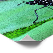 Poster Papillon en Aqua (Coin)