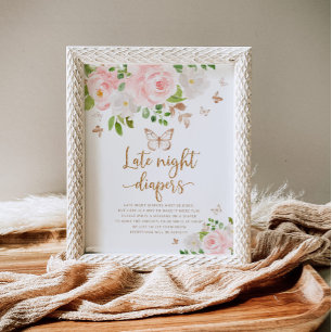 Poster Papillon en or roux Late night couches jeu