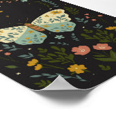 Poster papillon en style boho (Coin)