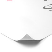 Poster Papillon et Baby shower floral rose Panneau de bie (Coin)