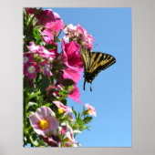 Poster Papillon et fleurs II (Devant)