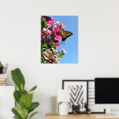 Poster Papillon et fleurs II (Bureau à domicile)