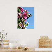 Poster Papillon et fleurs II (Cuisine)