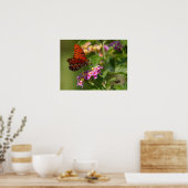 Poster Papillon et Lantana (Cuisine)