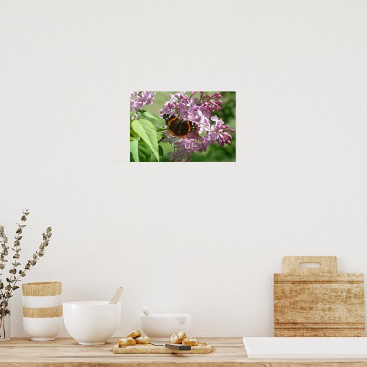 Poster Papillon et Lilacs (Cuisine)