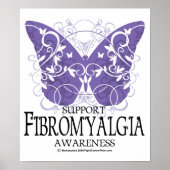Poster Papillon Fibromyalgie (Devant)