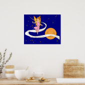 Poster papillon fille dans l'espace (Cuisine)