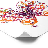 Poster Papillon floral (Coin)