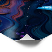 Poster Papillon Fluide Art (Coin)