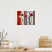 Poster Papillon - Foi, Espoir, Amour, Famille, Ami (Cuisine)