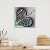 Poster Papillon fractal (Cuisine)