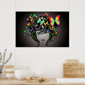 Poster Papillon Girl 1 (Cuisine)