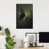 Poster Papillon gothique Art imprimable Peinture Sombre (Bureau à domicile)