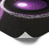 Poster Papillon gothique blanc violet noir couleur (Coin)