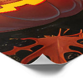 Poster Papillon Halloween Éffrayant (Coin)
