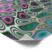 Poster Papillon Hologramme multicolore Fractal Abstrait (Coin)
