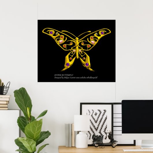POSTER PAPILLON HYPER (Bureau à domicile)