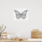 Poster Papillon inspiré (Cuisine)