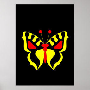 Poster Papillon jaune