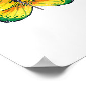 Poster Papillon jaune et vert (Coin)