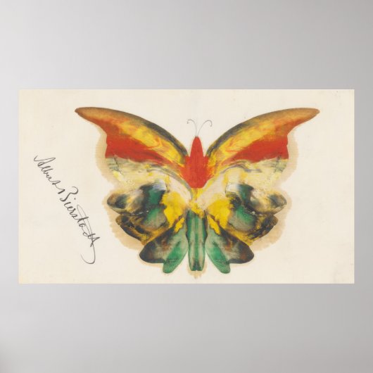 Poster Papillon jaune par Albert Bierstadt (Devant)