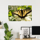 Poster Papillon jaune sur lilas Imprimer (Bureau à domicile)