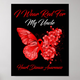 Poster Papillon Je Porte Du Rouge Pour La Journée De Sens