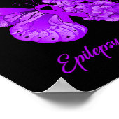 Poster Papillon Je Porte Le Violet Pour Mon Fils Epilepsi (Coin)